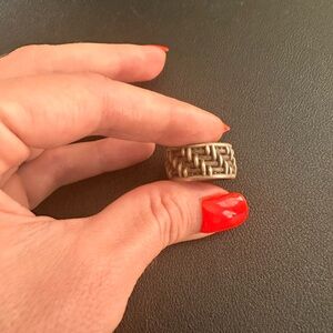 Italian Silver Woven Pattern Ring
